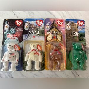 Set of 4 Ty Teenie Beanie Bears